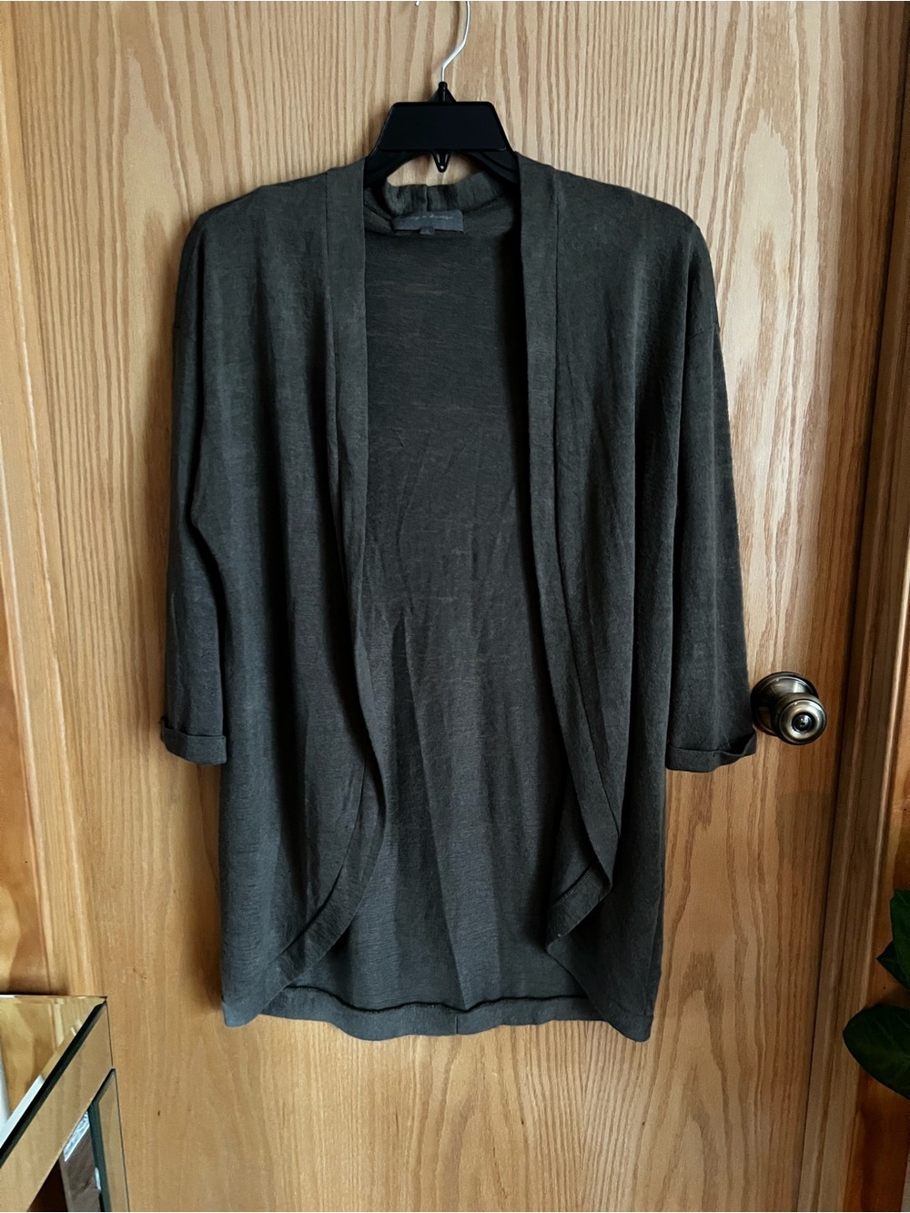Anthropologie Sunday in Brooklyn Women’s Olive Green Lightweight Long Cardigan
